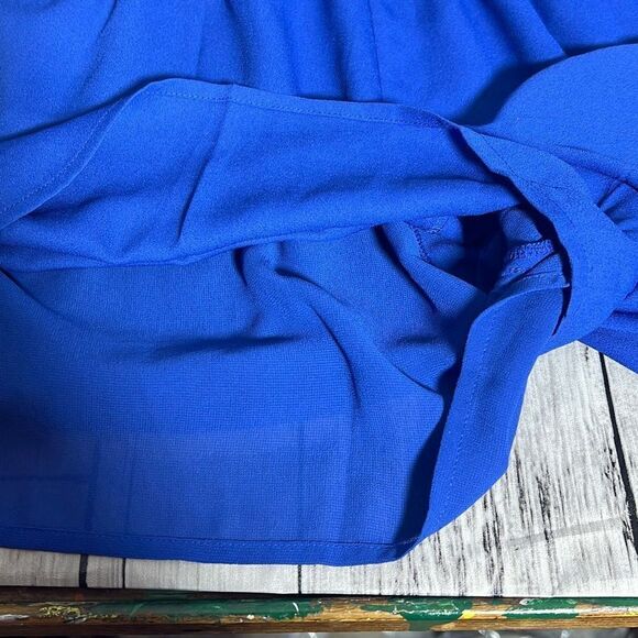 Cooper & Ella Women's Ruffled Butterfly Sleeves Blue Romper Size S NWT - Picture 12 of 12